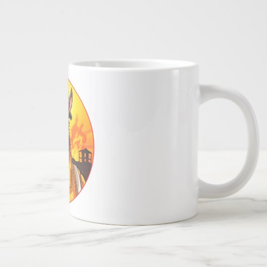 ezelsbrandweerman grote koffiekop (Rechts)