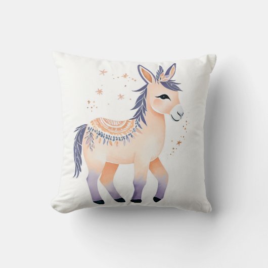 Ezelskussen op maat met Boho Floral Design - Kussen (Voorkant)