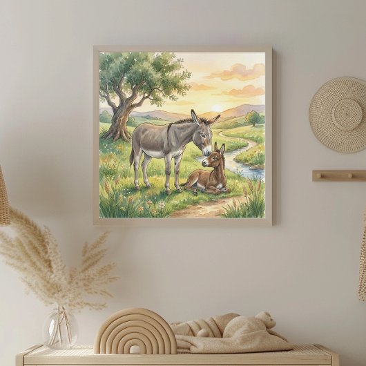 Ezelsmoeder en Veulen Nursery Poster