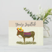 Ezelsoor op de ezel prikken kaart (Staand voorkant)