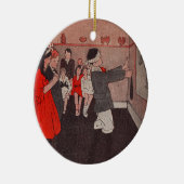 Ezelsoren spel keramisch ornament (Rechts)