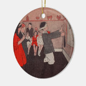 Ezelsoren spel keramisch ornament (Links)