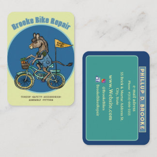 Ezelsreparatie fietsen visitekaartje
