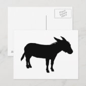 ezelssilhouet briefkaart (Voorkant / Achterkant)
