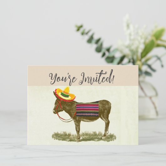 Ezelstaartje plakken kaart (Staand voorkant)