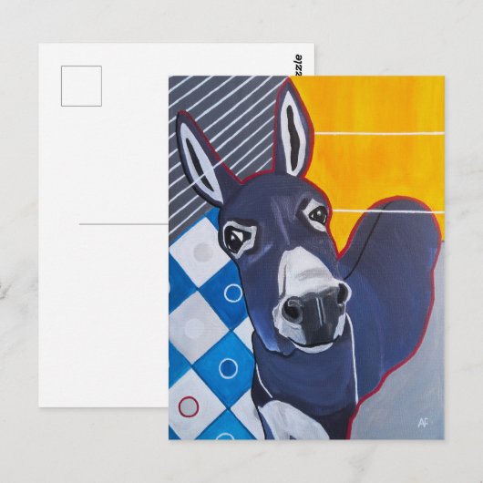 Ezelstoot Schilderij van Alfred Fox Briefkaart (Voorkant / Achterkant)
