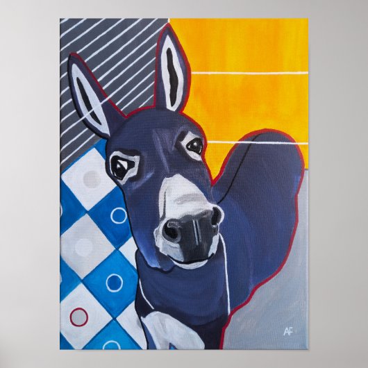 Ezelstoot Schilderij van Alfred Fox Poster (Voorkant)