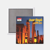 EzG030 EGYPT, LuxorTemple by Night, Afrika, Fridge Magneet (Voorkant / Achterkant)