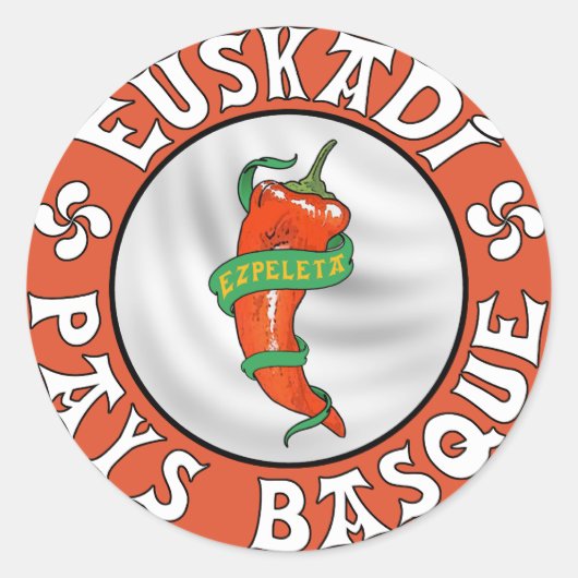 Ezpeleta Baskenland Ronde Sticker (Voorkant)