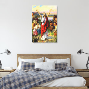 Ezra 8 Ezra Prays voor Gods Help Canvas Afdruk