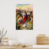 Ezra 8 Ezra schrijft voor Gods Help-poster Poster (Keuken)