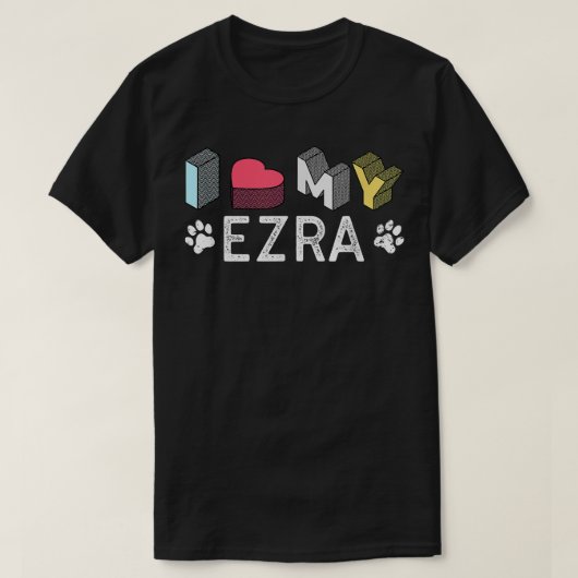 Ezra Persoonlijke benaming Ezra Pet Lover T-shirt (Design voorkant)