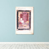 Ezra schrijft heilige boeken canvas afdruk (Insitu (Houten vloer))