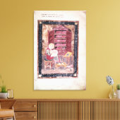 Ezra schrijft heilige boeken canvas afdruk (Insitu (Woonkamer))