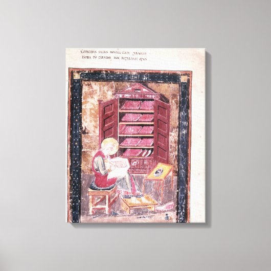 Ezra schrijft heilige boeken canvas afdruk (Voorkant)