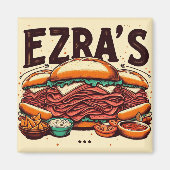 Ezra's Deli Square Magnet (Voorkant)