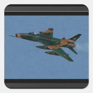 F100 Super Sabre Vietnam Oorlogsveteraan Vierkante Sticker
