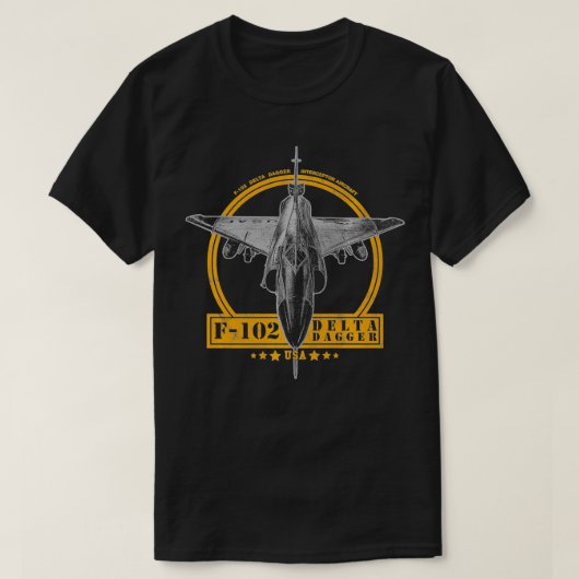 F102 Delta Dagger Aircraft Premium  T-shirt (Design voorkant)
