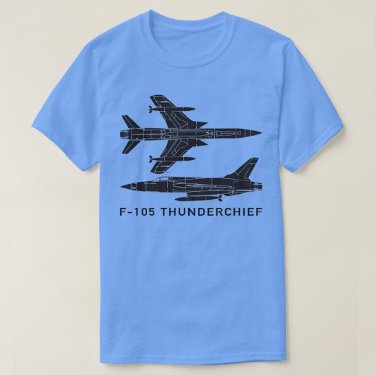 F105 Thunderchief FighterBomber Plane T-shirt (Design voorkant)