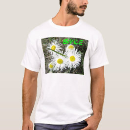 F10 Witte wilde bloemen, getufte Fleabane T-shirt
