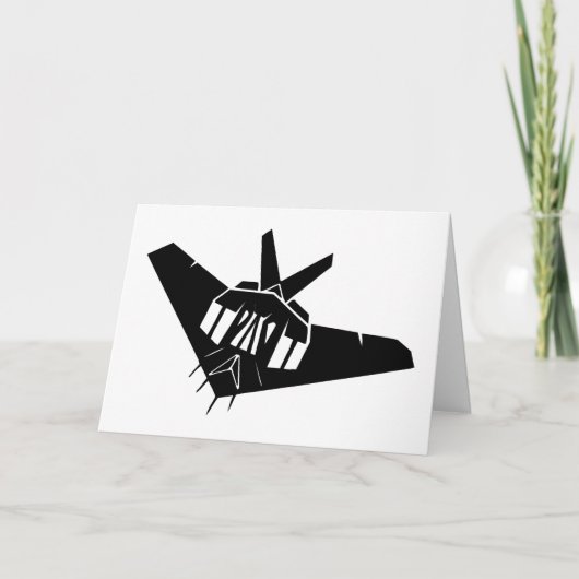 F117 Stealth Fighter Bomber Silent Night America Feestdagen Kaart (Voorkant)