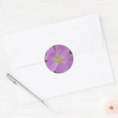 F11 Prairie Wilde Roos "Rosa arkansana" Ronde Sticker (Envelop)