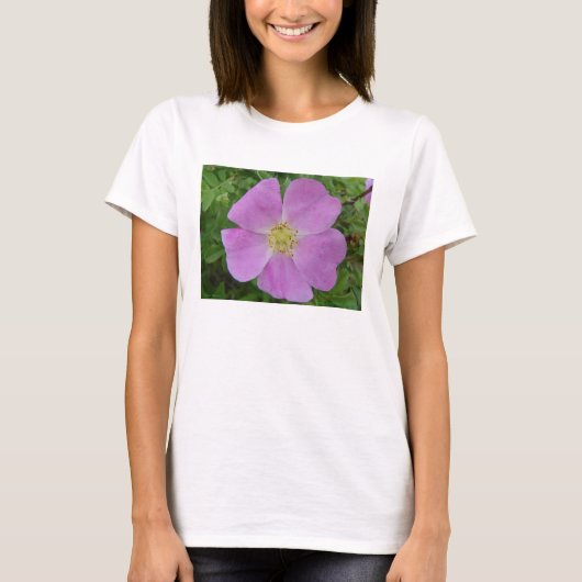 F11 Prairie Wilde Roos "Rosa arkansana" T-shirt (Voorkant)
