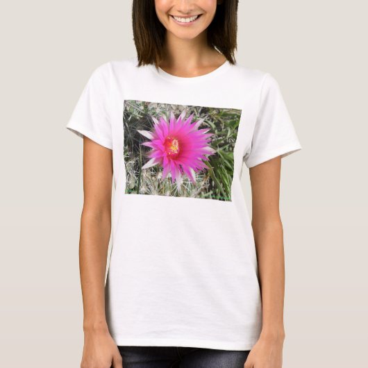 F12 Ball Cactus Flower "Escobaria vivipara" T-shirt (Voorkant)