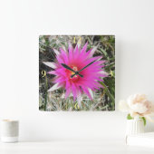 F12 Ball Cactus Flower "Escobaria vivipara" Vierkante Klok (Huis)