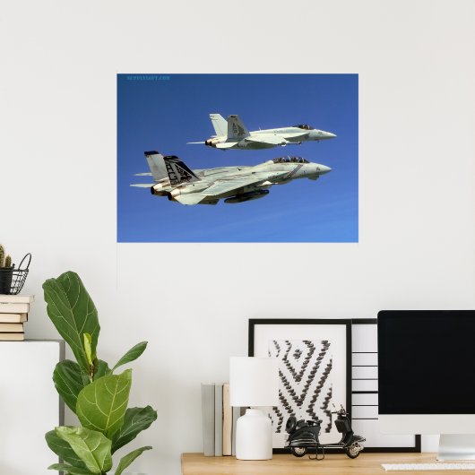 F14 en F18 Poster (Thuiskantoor)