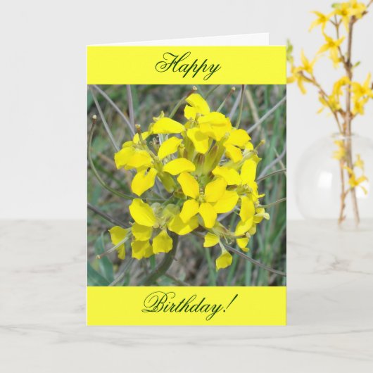 F14 Gele wilde bloemen Kaart (Gele Bloem)