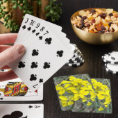 F14 Gele Wilde Bloemen Pokerkaarten (Insitu)