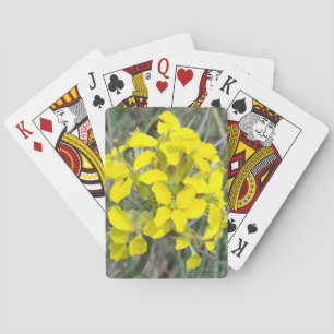 F14 Gele Wilde Bloemen Pokerkaarten