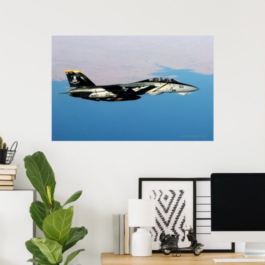F14 Jolly Rodger over Irak Poster (Thuiskantoor)