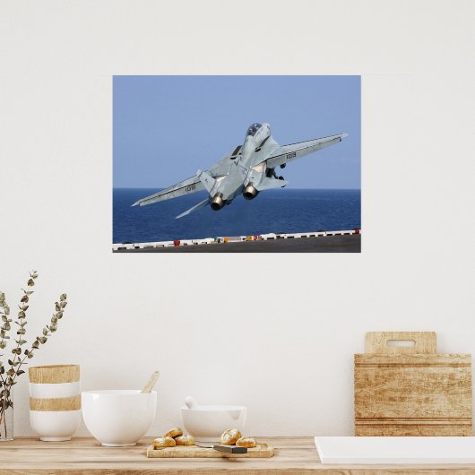F14 Katapulten in de lucht Poster (Keuken)