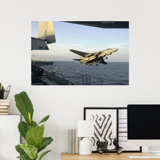 F14 Lanceringen van de Amerikaanse Kat Hawk Poster (Thuiskantoor)