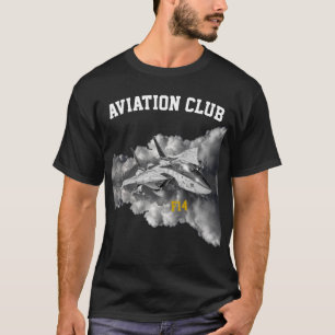 F14 Tomcat Aviation Club piloot zwart T-shirt