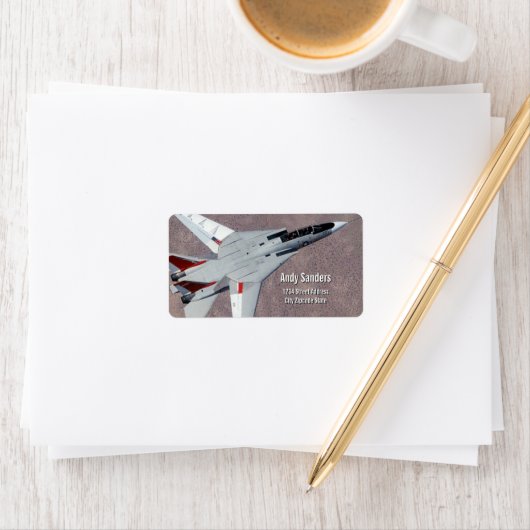 F14 Tomcat Jet Fighter persoonlijk adreslabel Etiket (Insitu)