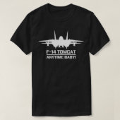 F14 Tomcat Militaire Vighter Jet Vliegtuig aan de  T-shirt (Design voorkant)