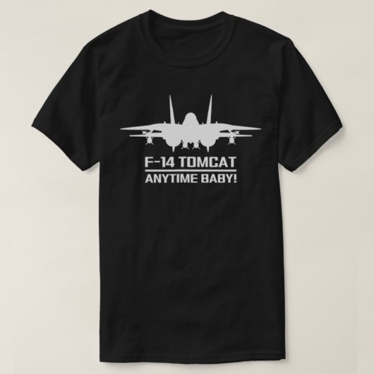F14 Tomcat Militaire Vighter Jet Vliegtuig aan de  T-shirt (Design voorkant)