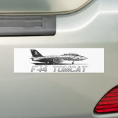 F14 Tomcat VF-103 Jolly Rogers - tekening Bumpersticker (Op auto)