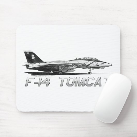 F14 Tomcat VF-103 Jolly Rogers - tekening Muismat (Met muis)