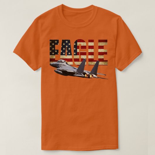 F15 ELGF FIGHER PLANE JE SHIR US FLAG T-SHIRT (Design voorkant)