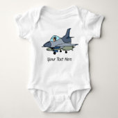 F16 Falcon en Pilot Cartoon ontwerp Romper (Voorkant)