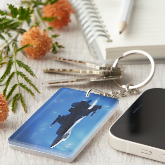 F16 Falcon Fighter Jet Sleutelhanger (Voorkant Rechts)