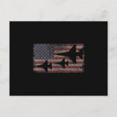 F16 Fighter Jet Plane USA Flag Patriot Aankondigingskaart (Voorkant)