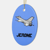  F16 Fighting Falcon-ontwerp Keramisch Ornament (Links)