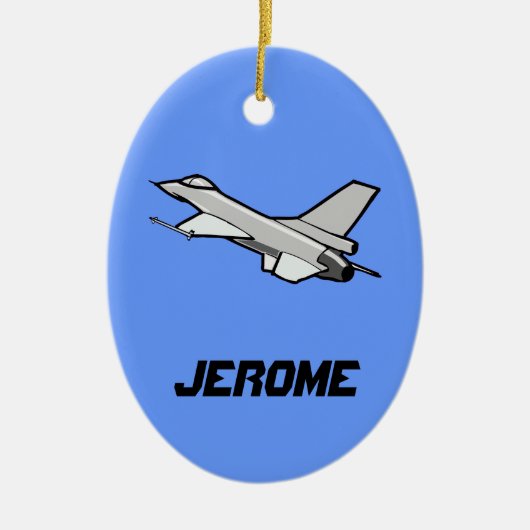  F16 Fighting Falcon-ontwerp Keramisch Ornament (Voorkant)