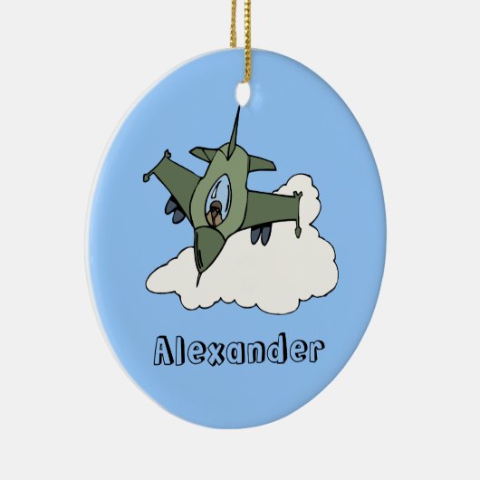 F16 Fighting Falcon-ontwerp Keramisch Ornament (Rechts)