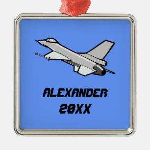  F16 Fighting Falcon-ontwerp Metalen Ornament